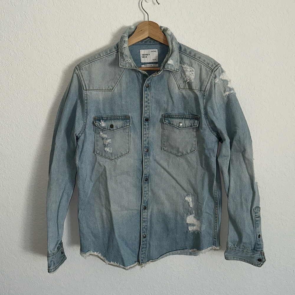 Zara Man Relaxed Fit Denim Jacket